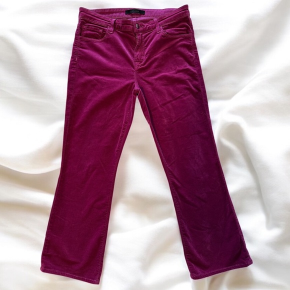 Anthropologie J Brand Velvet Selena Mid Rise Cropped Bootcut Jeans Pants - Picture 5 of 9